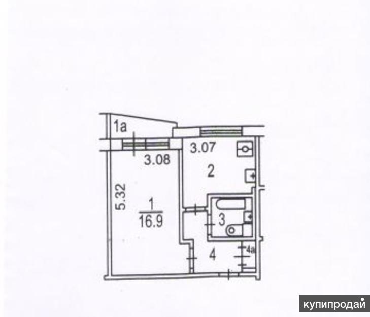 Планировка квартиры ii 57 1-к квартира, 32 м2, свободна в Москве