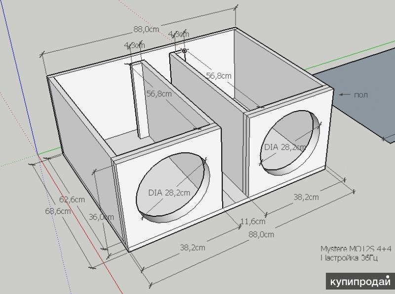 Расчет короба зя для сабвуфера