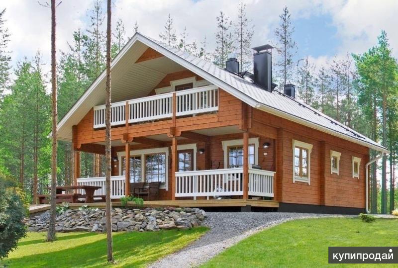 ?? дом из бруса с балконом и террасой ??.