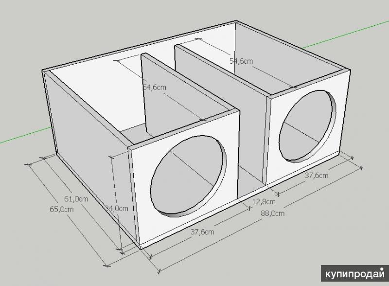 Расчет короба для динамика 20 см