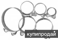Хомуты силовые одноболтовые, силовые двухболтовые, червячныt