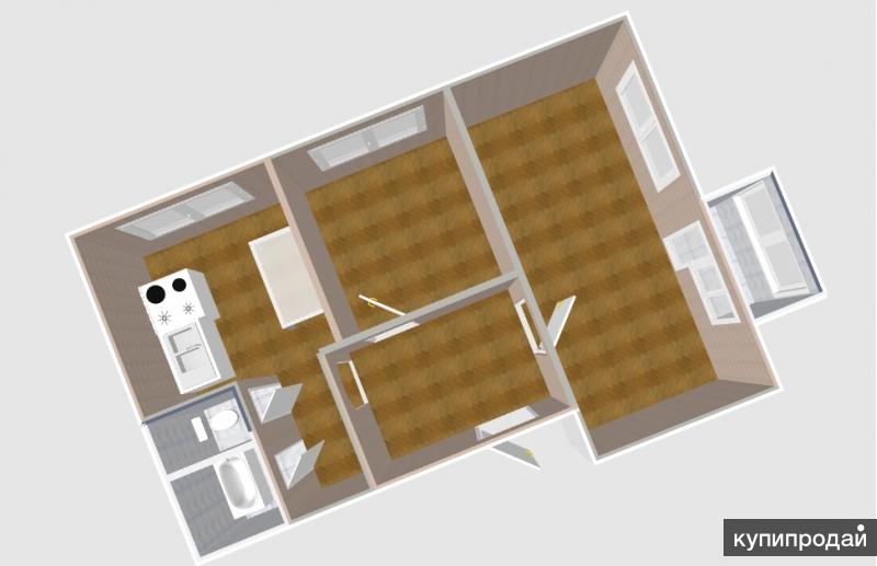 2-к квартира, 50 м2, 5/5 эт.