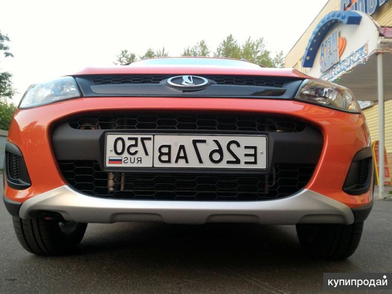 Накладка переднего бампера на ЛАДА КАЛИНА КРОСС ( LADA KALINA CROSS )
