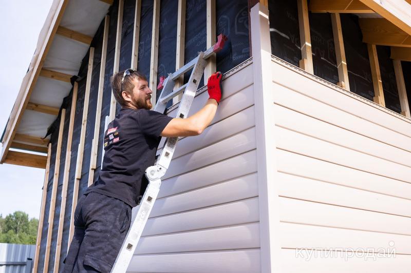 процесс монтажа сайдинга на деревянный дом
