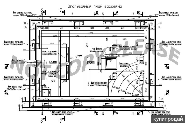 Проект бетонного бассейна 3х5