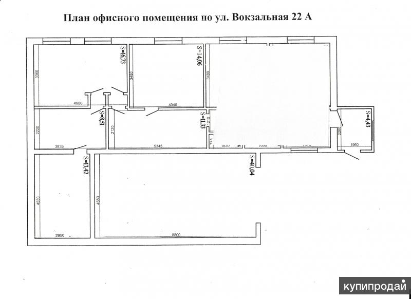 Чертеж офисного помещения