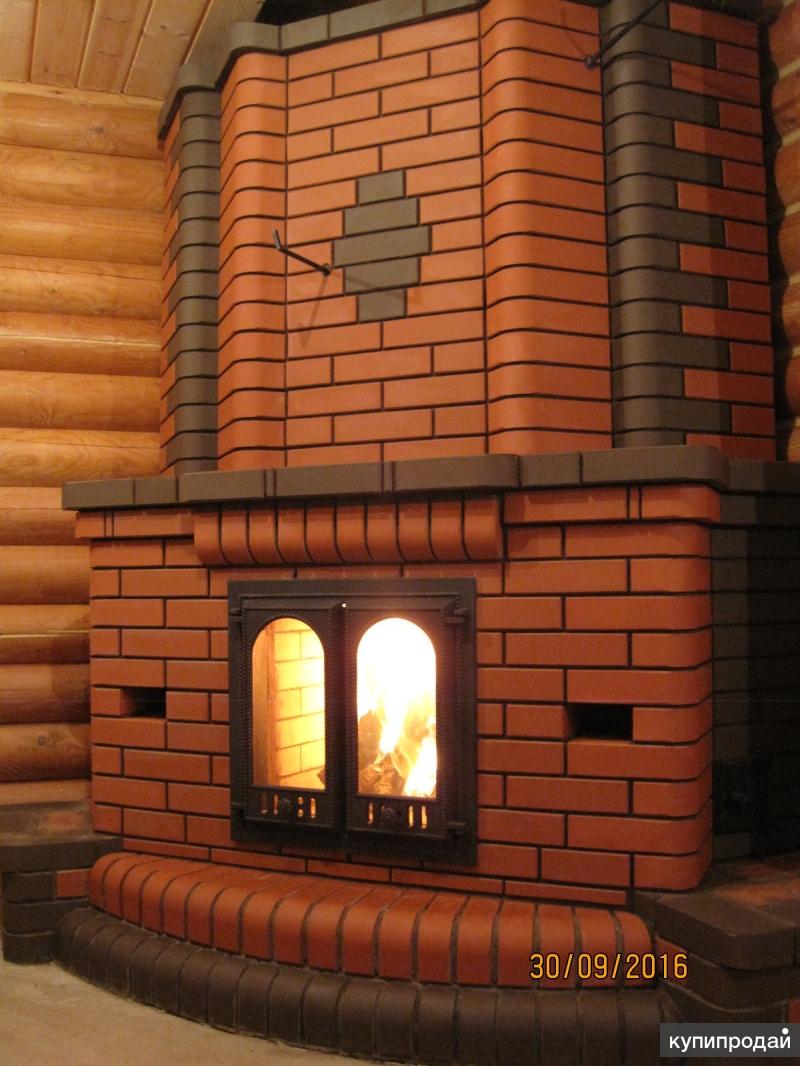 камин печь для дома из кирпича фото