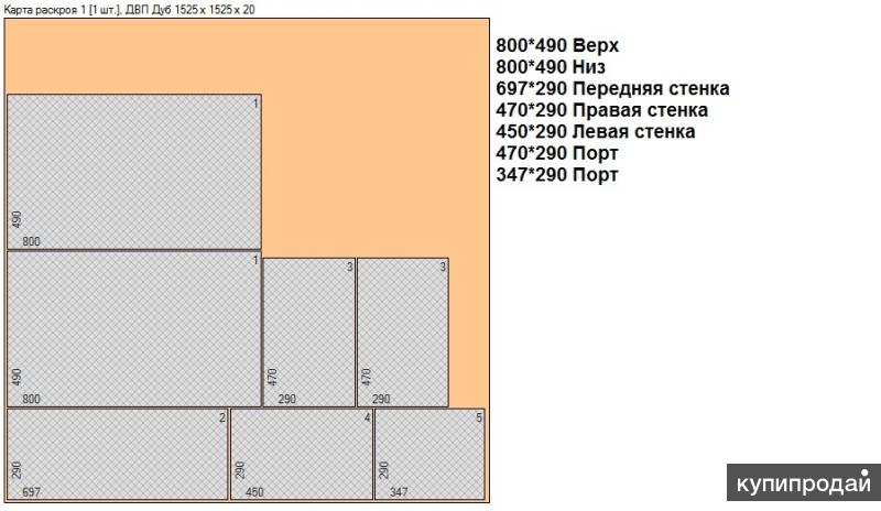 Карта раскроя ткани