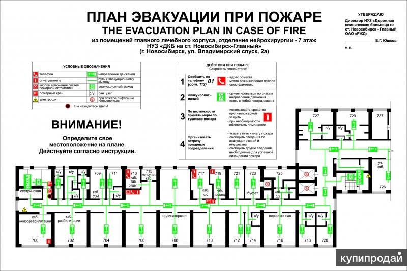 Планы эвакуации, чертежи, схемы (разработка, оцифровка) в Новосибирске