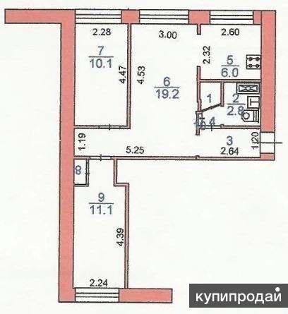 Планировка хрущевки 3 комнаты 58 метров