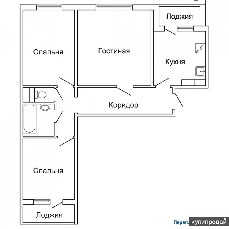 Дизайн 3 х комнатной квартиры распашонки