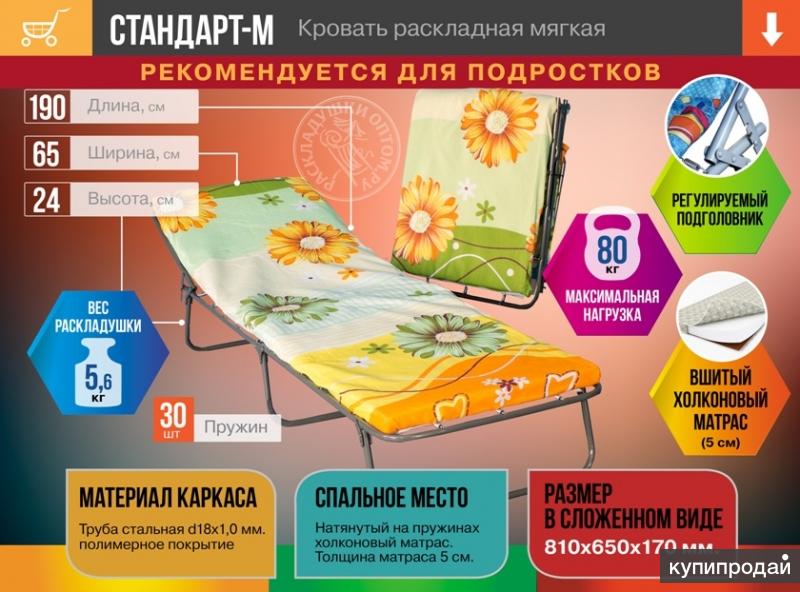 Стандарт-М Кровать раскладная мягкая