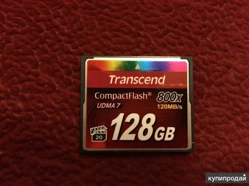 Карта памяти transcend compact flash 128 гб