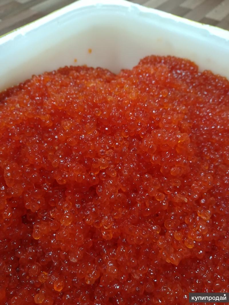 Красная икра кеты, горбуши, нерки