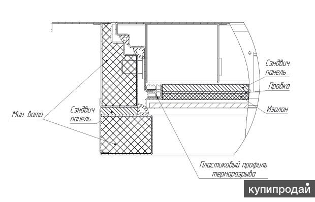 Чертеж двери с терморазрывом