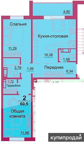 Планировка студия две спальни