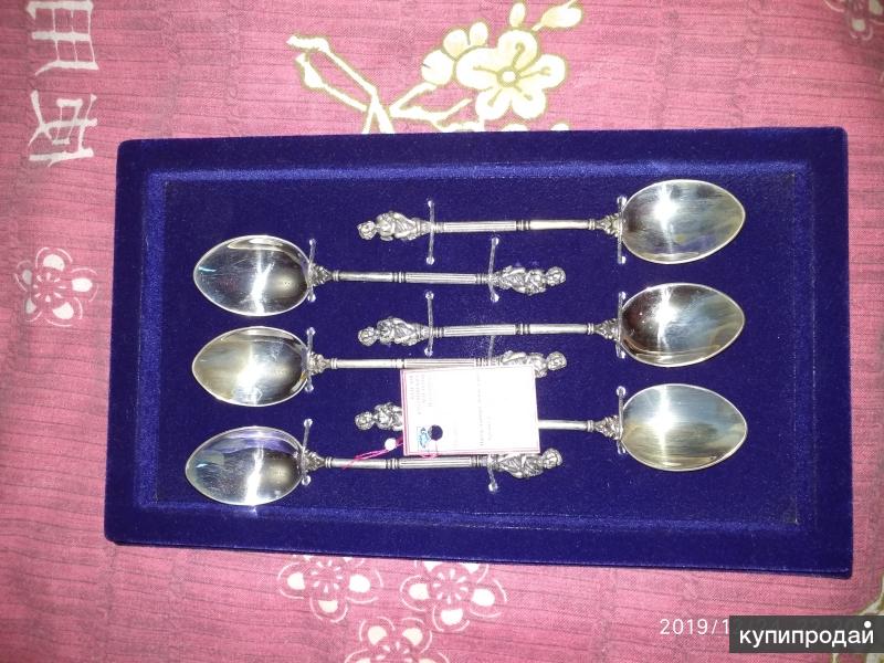 набор чайных ложек 6 шт серебро 875. проба наборы. серебряные столовые приборы 925. немецкая ложка 800 пробы koch&bergfeld», серебро. набор приборов серебро 84.