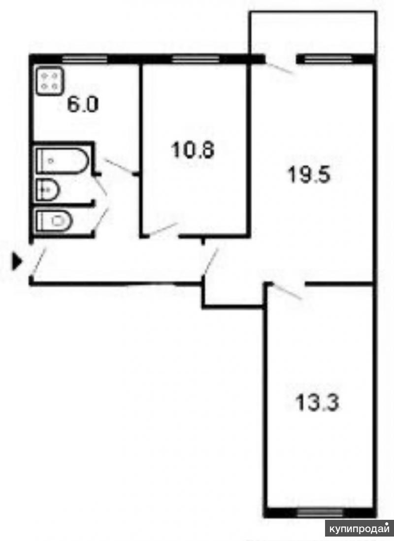 Схема панельной трехкомнатной квартиры
